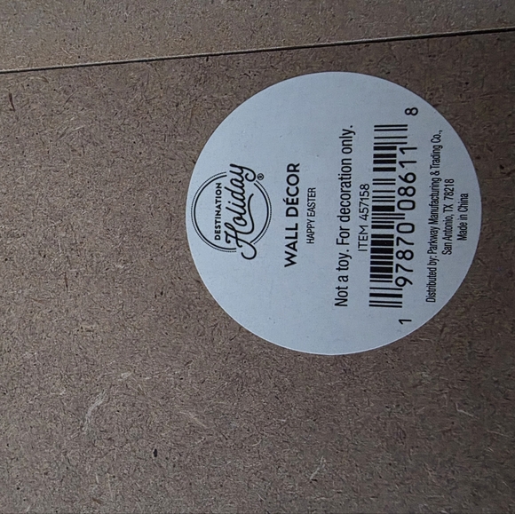 Happy Easter- Wall Art-Bunny- Pink and Yellow 16x9 - Picture 2 of 4